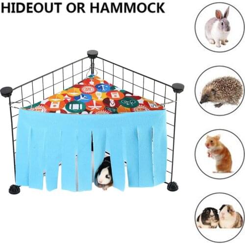 Hamster Hideaway Bed Corner Hideout Small Pet Triangular Hammock Squirrel Honey Bag Glider Chinchilla Rabbit Hammock