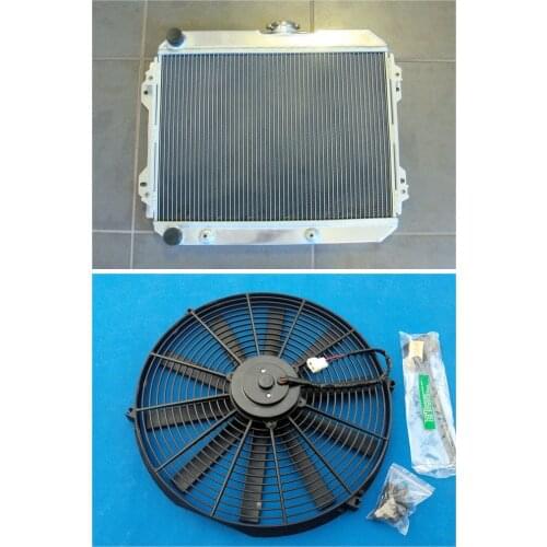 Aluminum Radiator + Fan For Toyota Corona ST141 RT142 2.0L 2.4L 1983-1987 1983 1984 1985 1986 1987