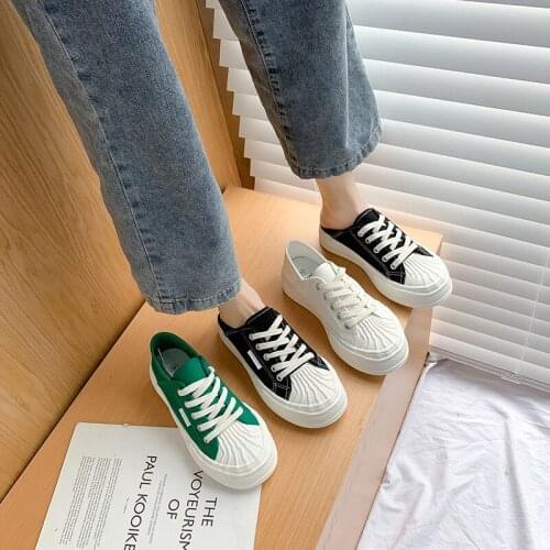Women Canvas Shoes Fashion Summer Student Casual Sneakers Low Top Woman Vulcanized Shoes 2021 Spring Autumn Flat Ladies Footwear