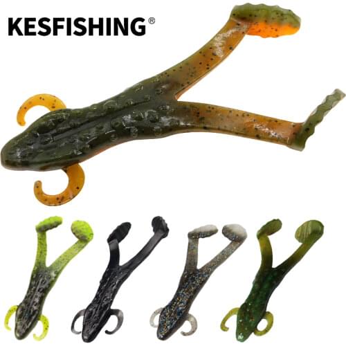 KESFISHING Bog Frog Lure 3.2" 5pcs Fishing lures Top Water Lure Silicone Fishing Tackle Leurre souple 8cm/12.5g Free shiping