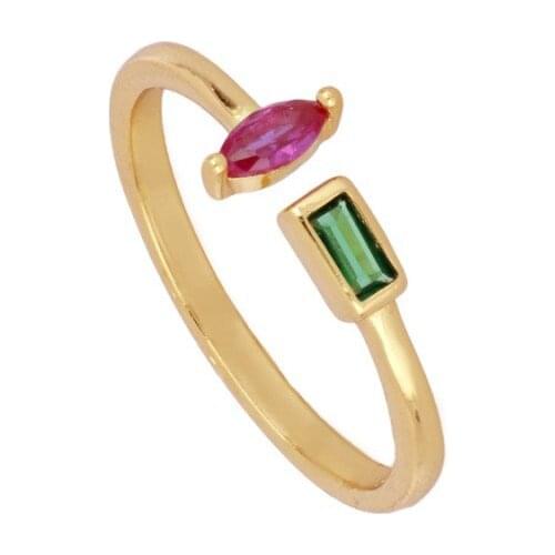 CANNER Irregular Colored Diamonds Ring 100% 925 Sterling Silver Anillos Gold Rings For Women Luxury Fine Jewelry Wedding Rings