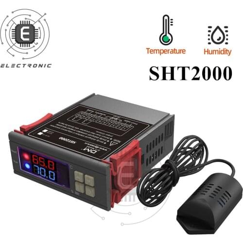 SHT2000 Temperature Humidity Controller Thermostat Humidistat Indoor Brewing Incubator Therometer Hygrometer Thermoregulator