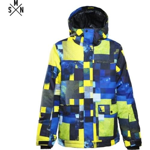 SMN Snowboard Jacket Adult Mens Colorful Windproof Waterproof Warm Thicken Outdoor Snow Town Tourism Ski Jacket