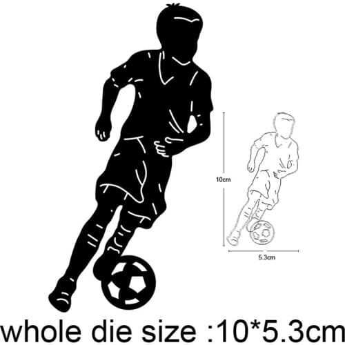 Boy playing football Metal Cutting Dies Stencils for Scrapbooking dies Embossing Dies Cuts Crafts Paper Stamps and Dies New 2020