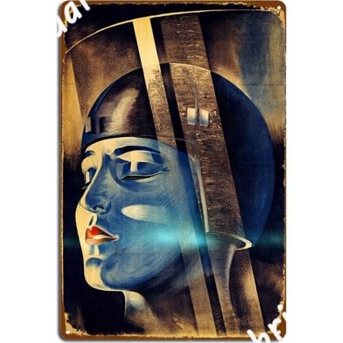 Metropolis 1927 Fritz Lang Poster Metal Plaque Cave Pub Painting Décor Club Funny Tin Sign Poster