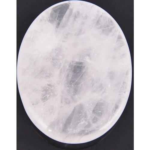 Natural Stones Clear Crystal Cabochon Charms Loose Beads for massage No Hole for Women Men Reiki Healing Jewelry J177