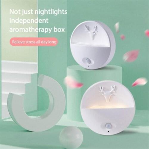 Bedroom Decor Night Lights Motion Sensor Aromatherapy Night Lamp Childrens Gift USB Charging Bedroom Decoration Led Night Light