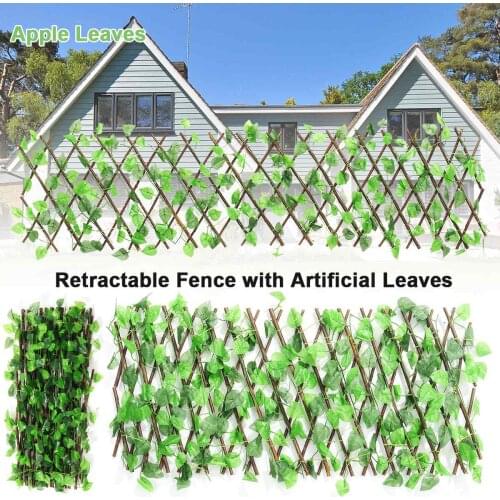 New Extension Type Garden Buildings Fence Artificial Green Leaf Branch Bucolic Mula Net Wooden Home Restaurants Wall Decoration
