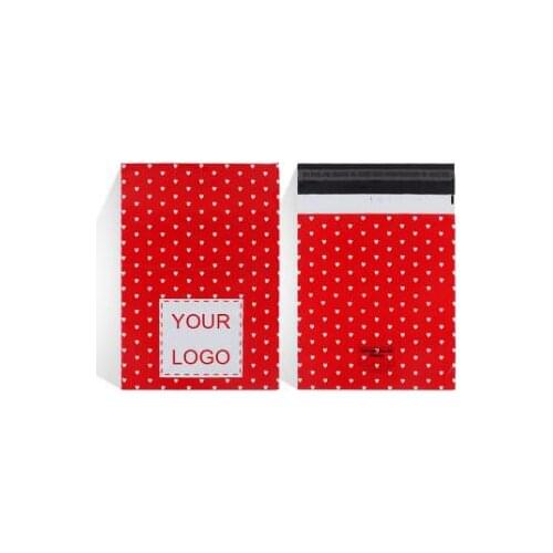 Custom print logo merry christmas biodegradable poly mailers envelopes postal package bag for clothing