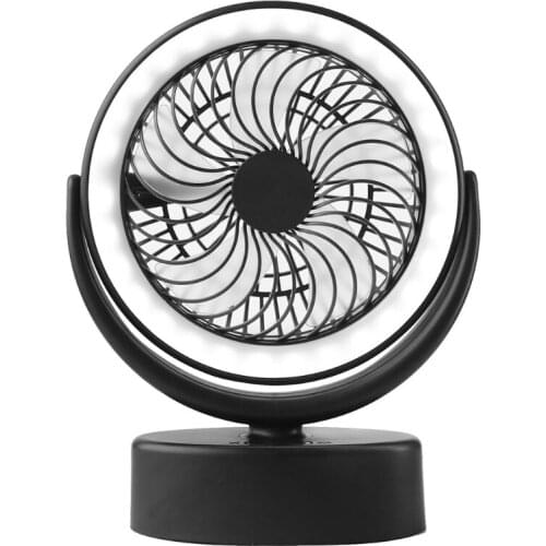 MOLF Rechargeable Desk Fan Camping Fan with LED Lantern Power Bank for Tent Car RV Hurricane Emergency Outages Office