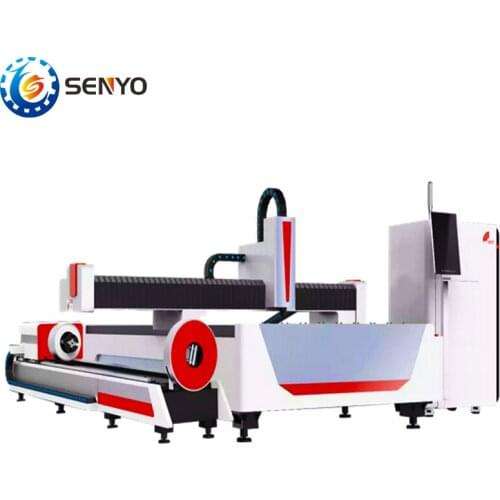SENYO CNC Raycus Stainless steel cnc cutter plate pipe metal fiber laser cutting machine 1000W 500W 750W with Yaskawa servo