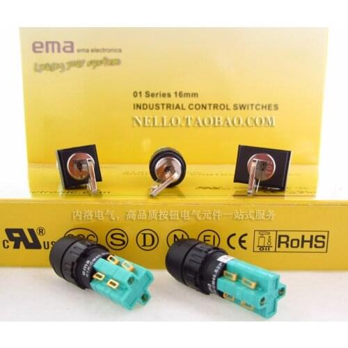 [ SA ]Imports EMA key switch 16mm Moments / circle / square two self-resetting / self-locking 2a2b--10PCS/LOT