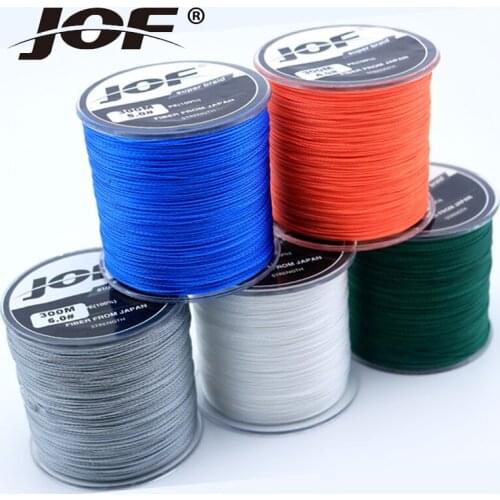 JOF Super Strong Carp Fishing Line 1000M 8 Strands Braides Fly Lines Colorful 100% PE Fishing Wire for Ocean Boat Fish