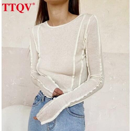Женские футболки с длинным рукавом TTQV China At AliExpress