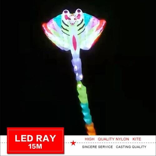Ray kite led 15m soft inflatable kite Luminous