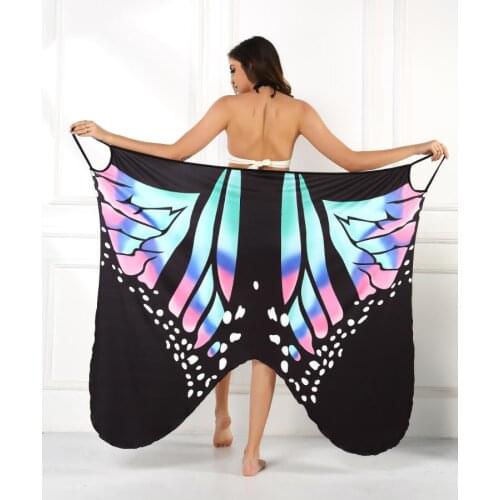 Dress Women 2021 New Painted Butterfly 3D Printing Sexy Comfortable Beach Cover Colours Fashion Dress