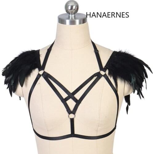 Women Sexy Lingerie Hollow Cage Body Lace Harness Bra Goth Clothes Bandage Push Up Crop Top Bustier Underwear Bondage Lingerie