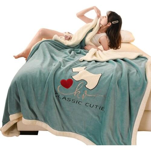 1.5 Mx 2m Double Thick Warm Soft Flannel Blanket Double Bedding for Bedroom Use