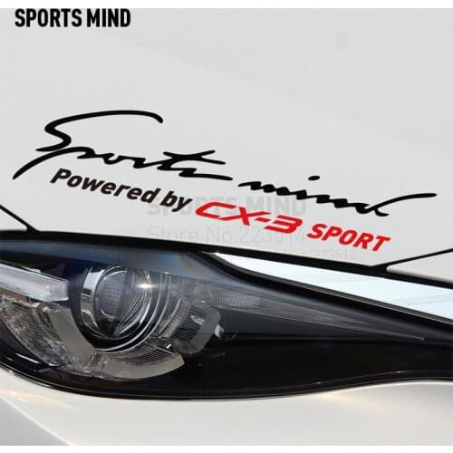 10 Pieces Sports Mind Car Styling On Car Lamp Eyebrow Automobiles Car Sticker For mazda cx 3 2017 CX-3 exterior accessories