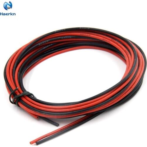 20 Gauge 0.52mm2 Silicone Electrica Wire Hook Up wire Cable 6 Meter [3m Black And 3m Red] - Soft and Flexible Tinned copper wire