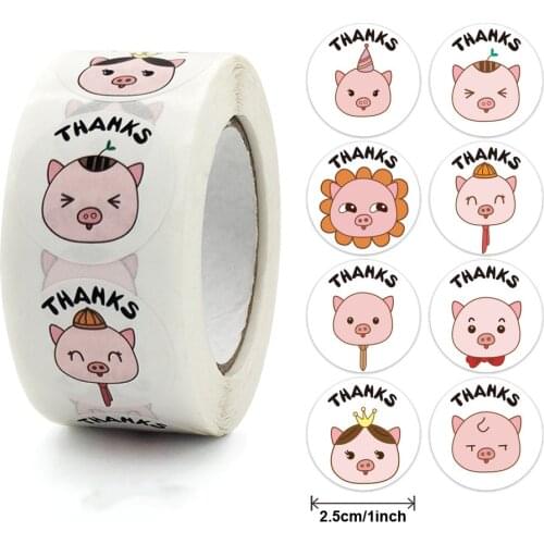 Stickers cat 500 pcs/roll Teacher Reward Sticker Fun Motivation animal Sticker for School Teacher Student Stationery Stickers