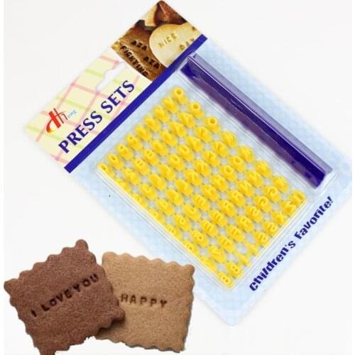 English Letter Biscuit Mould Digital Pressing Mold Talking Cake Decoration Mould Baking Tool Environmental Grade ABS Material
