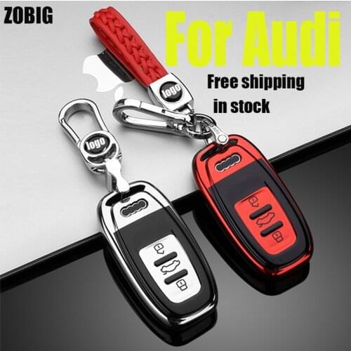 ZOBIG TPU Car Key Cover Case For Audi A5 Q7 S4 S5 A4 B9 Q7 A4L 4m TT TTS RS 8S 2016 2017 2018 Smart Key Case
