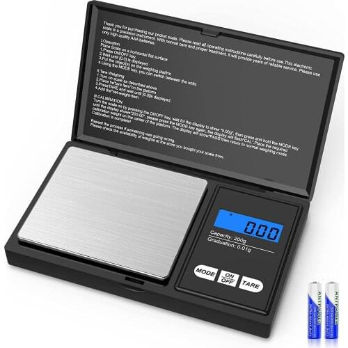 Digital Pocket Scale Precise Graduation0.01g/200g Grain Scale Weight Grams Ounces for Arrow Tip Jewelry Coin Powder Herbs Spices