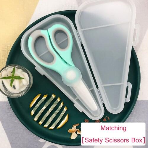Baby Ceramic Food Shears Vegetable Noddles Meats Supplementary Food Cutter Safe Feeding Portable Kitchen Scissors