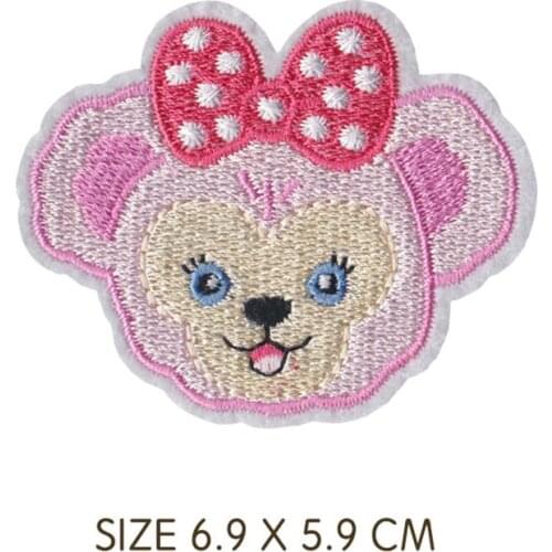 Disney Duffy Bear iron on patches stripes thermo stickers on clothes application of one transfer fusible clothing anime patch