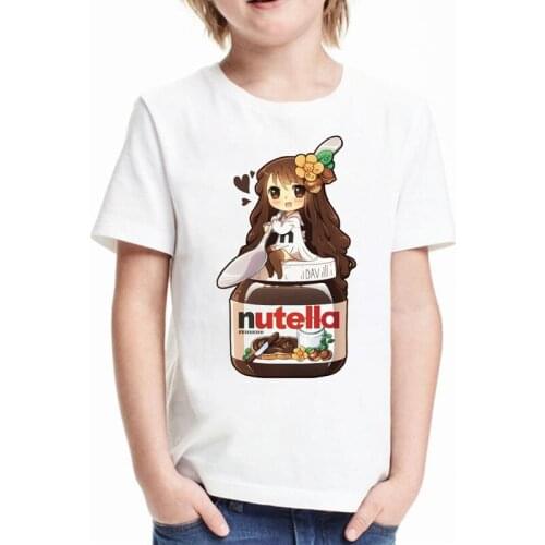 T shirt boys t shirts cute kids tshirt cartoon t-shirts children’s clothing tops for girls shirts funny nutella children clothes