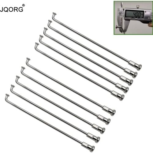 8 G 4.0 mm J-bend Cylinder Body Equal Diameter Motorcycle Spokes Material 304 Stainless Steel Sliver Color Motocross Spokes