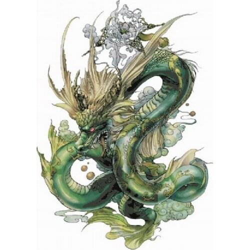 Dragon Needlework Kit NOT PRINTED Cross stich Painting Set Cross Stitch Kits Cross-stitch Embroidery Set Stitch Kits Cross