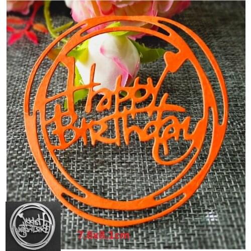 Happy Birthday Words Metal Cutting Dies Stencil For DIY Scrapbooking Photo Album Embossing Paper Cards Crafts Die Cuts