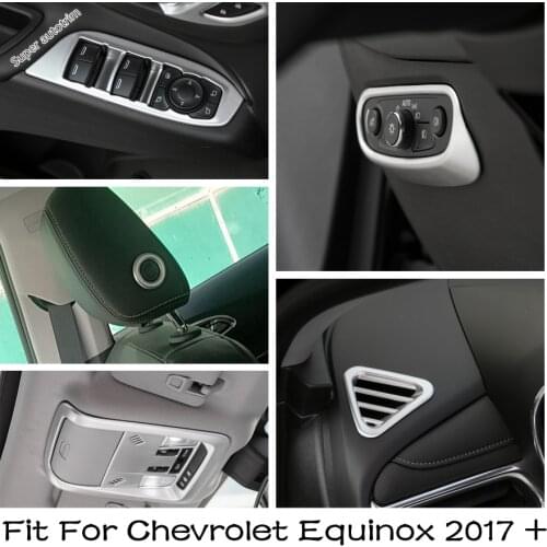 Seat Headrest Pillow Adjust / Dashboard AC / Glass Lift / Headlamp / Reading Light Cover Trim For Chevrolet Equinox 2017 - 2021