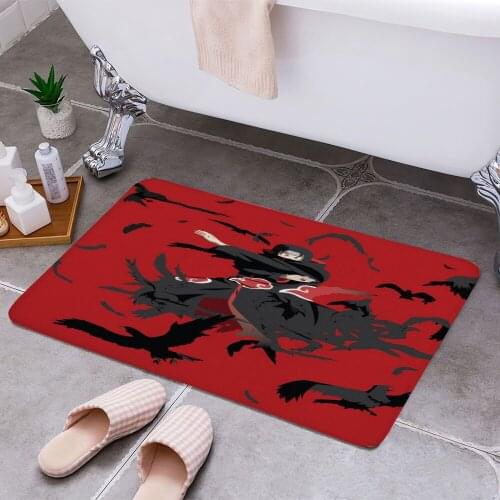 Uchiha itachi Cheaper Anti-slip Modern Area Rugs Living Room Balcony Bathroom Printed Carpet Doormat Hallway Bath Mat