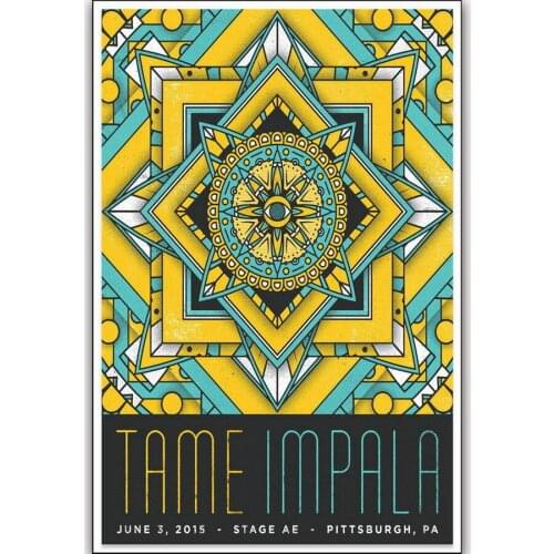 New Tame Impala Psychedelic Rock Band 2-Silk Art Poster Wall Sticker Decoration Gift