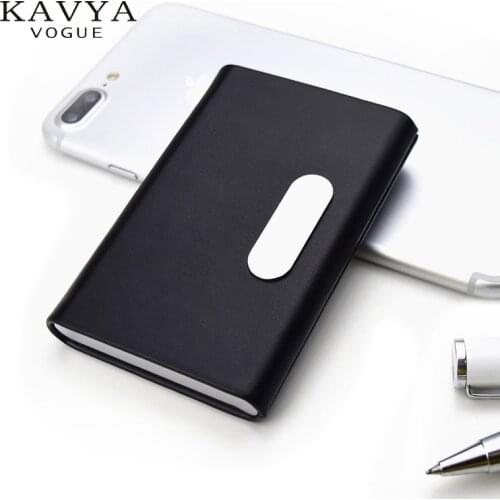 KAVYAVOGUE NEW Brand Designer Genuine Leather Card Holders Namecard ID Card Cases Business Card Box Organizer Bank Card Holders