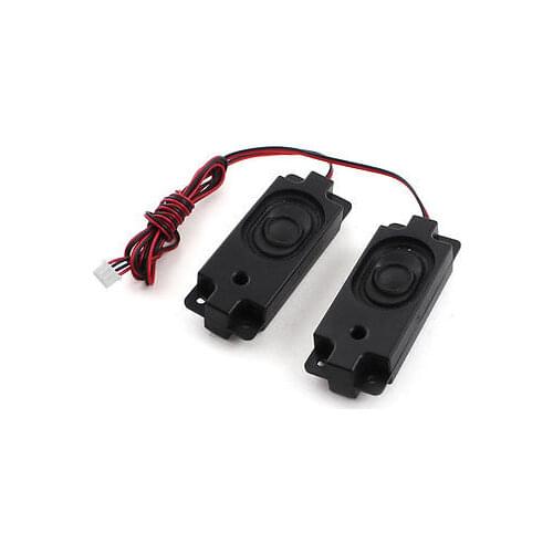 Pair 4-Pin Balance Plug Connect Rectangle Magnet Speaker Amplifier 3W 8 Ohm