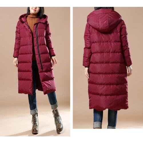 Plus Size Long Winter Down Coat Women Down Coat Jacket Hooded Warm Women Down Jacket Many Colors Any Size