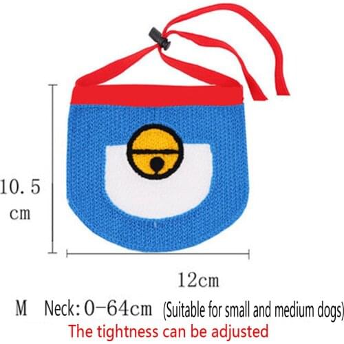 LaughDog Pet Accessories Saliva Towel For Dogs Cats Adjustable Collars Bib Cute Cartoon print Pet Scarf Neckerchief Washable