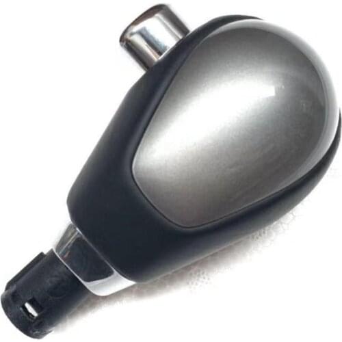Genuine Auto Transmission Leather Gear Shift Lever Knob handle Silver grey High Glossy A/T for kia Cerato Forte Koup Morning