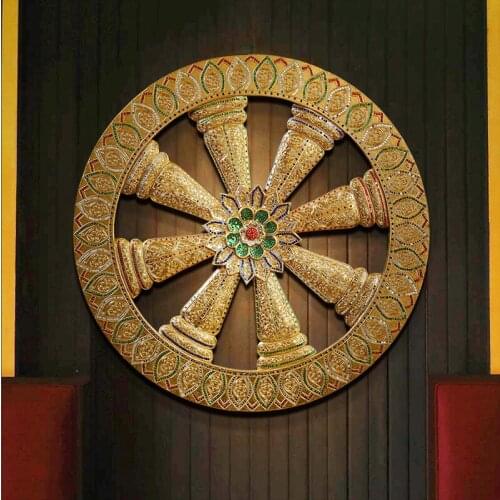 Thai Living Room Sofa Background Wall Decoration Southeast Asian Style Restaurant Beauty Salon Wall Decorations Wall Pendant