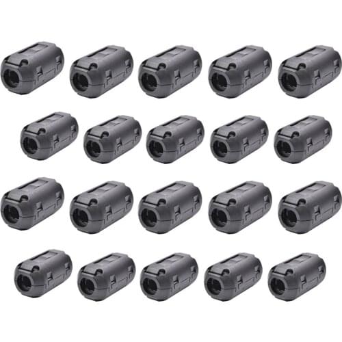 Pack of 20 Magnetic Ferrite Core Cord RFI EMI Noise Suppressor Cable Clip (7mm+9mm inner diameter)