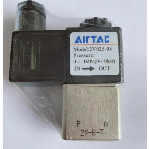 Hi-Q Air Solenoid Valves 2V025-06 2V025-08 0-10bar 2 Position 2 Port Pneumatic Control Valve