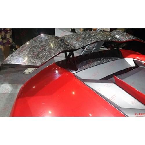 Z-ART forged carbon fiber rear spoiler for Huracan carbon fiber rear wing for Lamboghini LP610 LP580 carbon rear boot spoiler