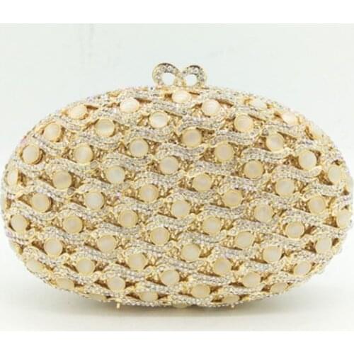 Women golden Clutch Bags crystal Diamond Evening bag Minaudiere Bags Bridal Wedding Dinner clutches bags Purses Handbags gold