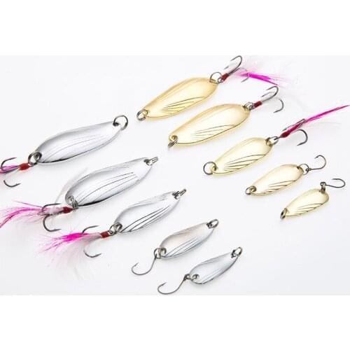 1Pc Spoon Fishing Lure Wobbler Spinner Artificial Bait Fishing Jigging Lure Bass Hard Sequin Paillette Metal Steel Hook Lures