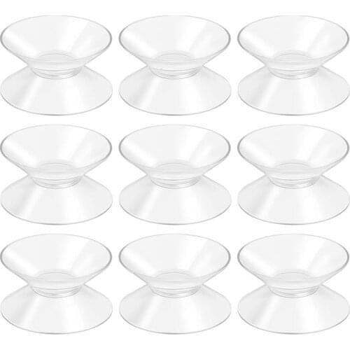 BESTOMZ 10pcs 30mm Double Sided Suction Cups Sucker Pads For Glass Plastic