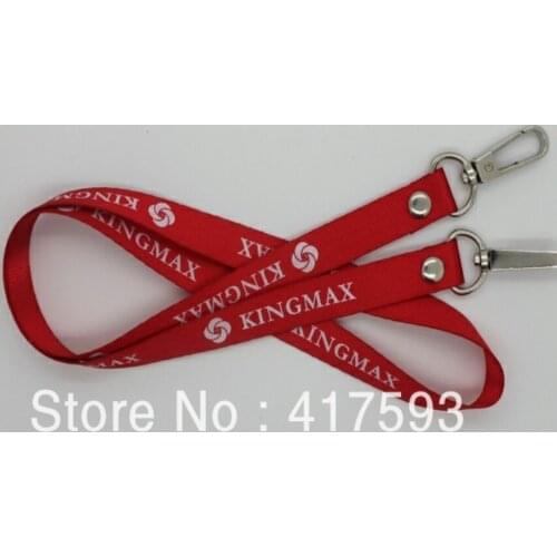 1000pcs/lot custom polyester lanyard,can customized your text or logo,2 Hook neck lanyard cellphone strap